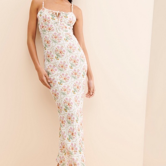 Favorite Daughter The One That Got Away Floral Slipdress White Mosaic - Picture 3 of 4